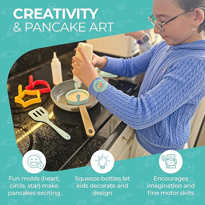 Tovla Jr. Ultimate Pancake Making Kit for Kids – DIY Breakfast Fun with STEAM Learning Tools