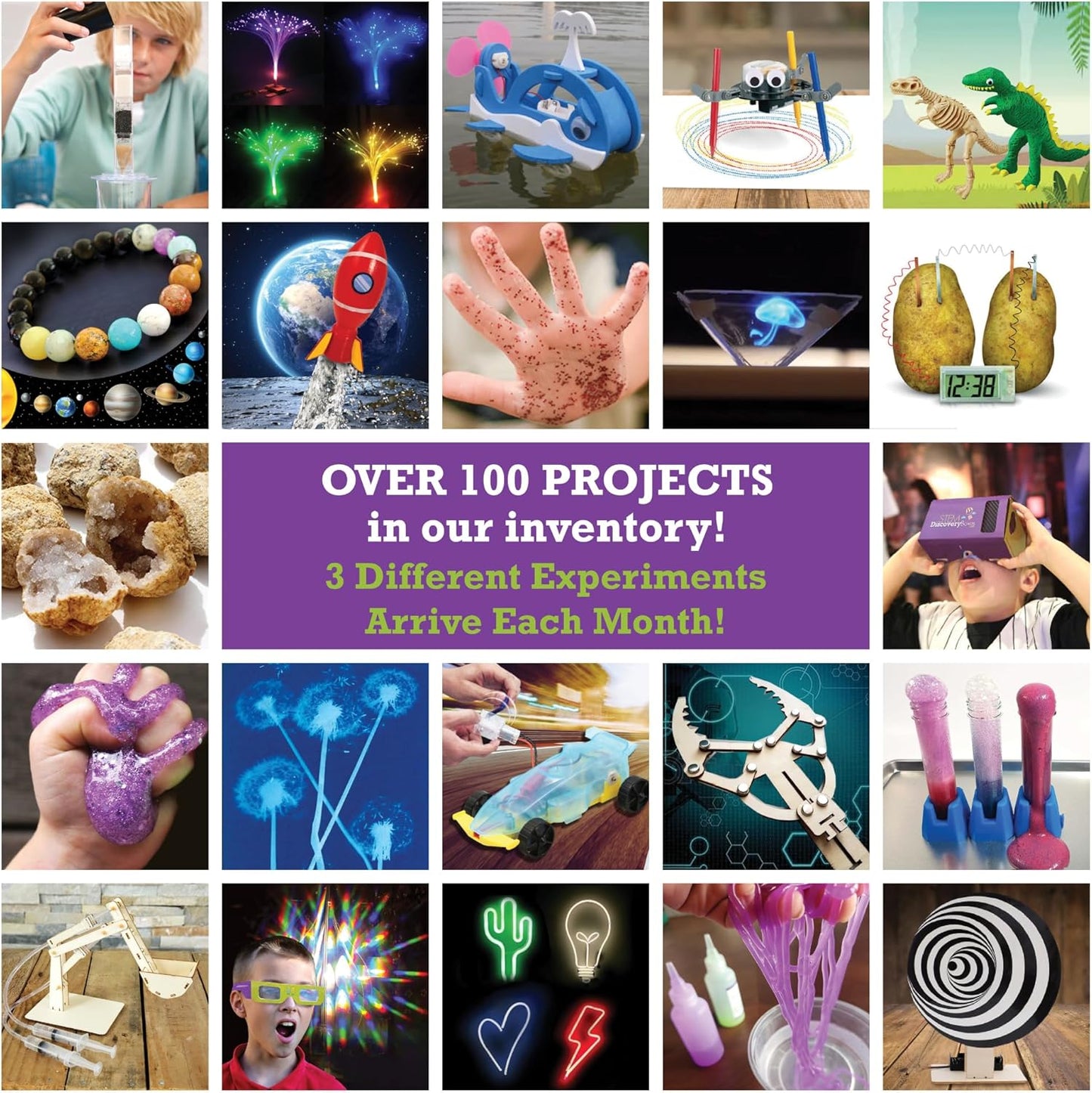 Stem Learning 9 Monthly Subscription Box Kits w/ 27 Projects - Summertime Remote School Building Toys - Science, Technology, Engineering, Mathematics - Activities for Kids Boys & Girls Ages 7-12