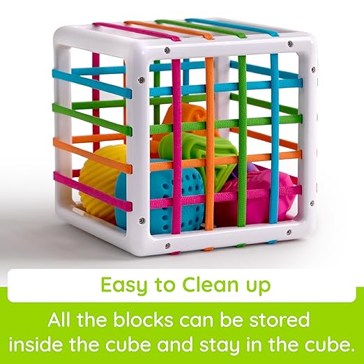Fat Brain Toys InnyBin Shape Learning Toys, Sensory Toys for Babies and Toddlers, Baby Toys Ages 10 Months+