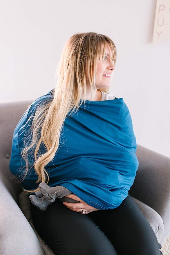 River Copper Pearl Multi-Use Cover: Car Seat, Nursing, Stroller Cover - Stretchy Fabric, All-Season, Stylish Designs, Easy Access for Moms