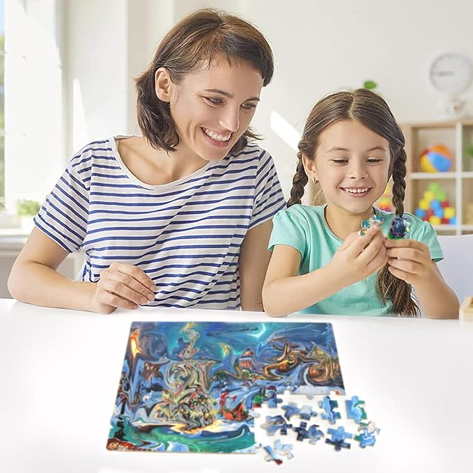 LELEMON Christmas Puzzles for Kids Ages 4-8,100 Piece Christmas Tree Snowman Jigsaw Puzzle for Children,Learning Educational Toys for Boys and Girls