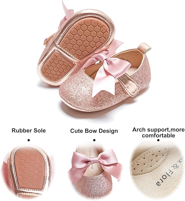 Soft Sole Baby Shoes - Infant Baby Walking Shoes Moccasins Rubber Sole Crib Shoes