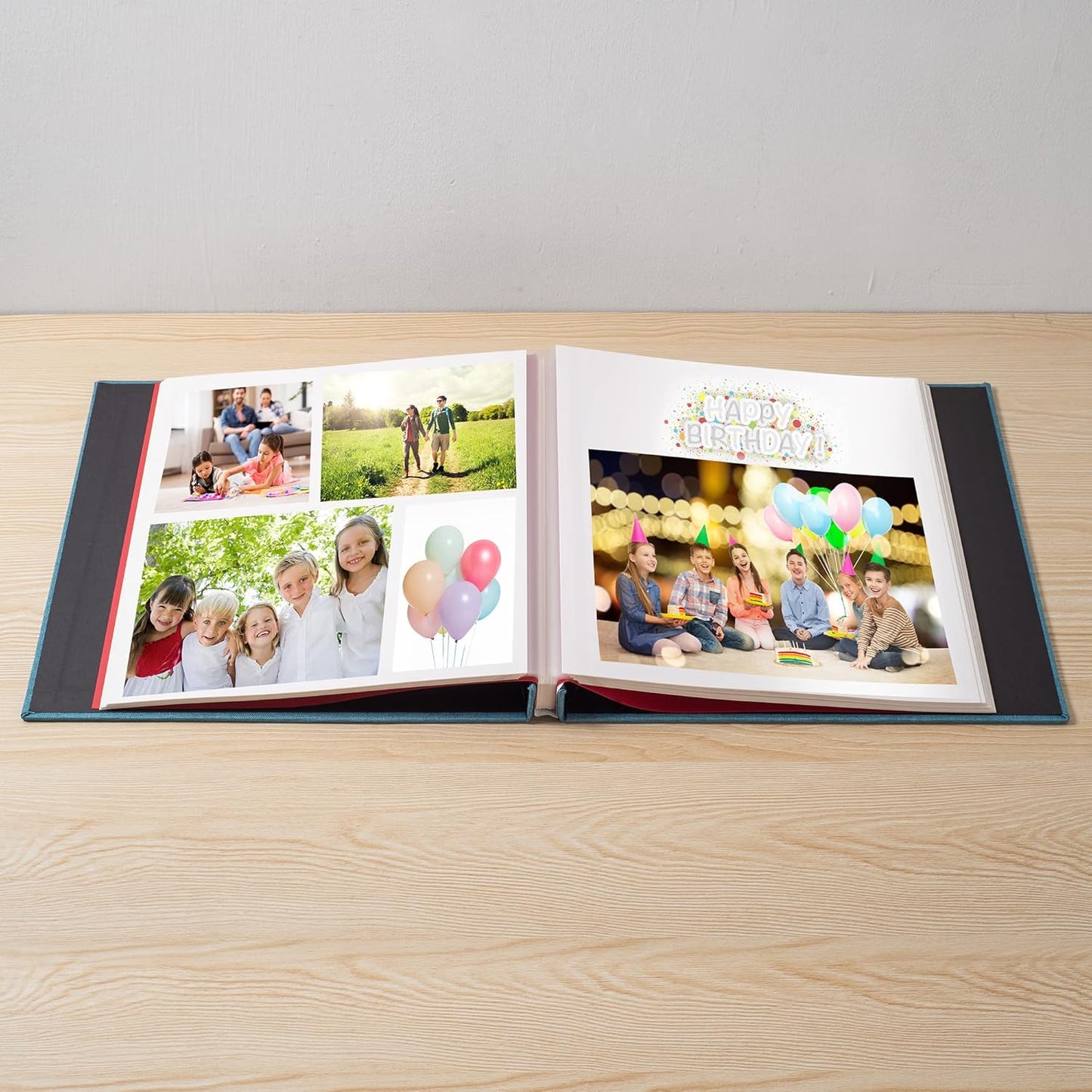 Photo Album Self Adhesive Scrapbook Album for 4Ã—6 Pictures DIY Magnetic Linen Cover Album 30 Blank Pages Great Gift for Family, Wedding, Birthday, Christmas, Anniversary(Sky Blue)