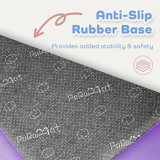 1.3" Thick Baby Floor Play Mat 50x50, Basic Padded Foam Mat for Tummy Time Crawling, Non Slip Cushioned for Babies Toddlers Infants Kids (Violet)