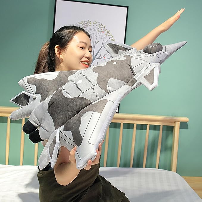 29 Inch Airplane Plush Toy with Blanket – Warplane Stuffed Animal, Space Shuttle Plush for Kids, Sofa or Travel Decor