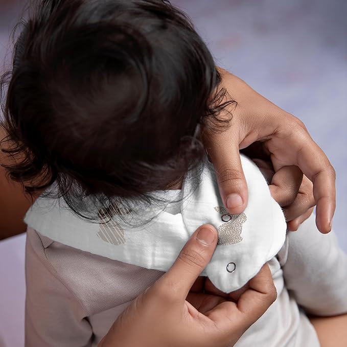 Muslin Baby bibs for drooling and teething, 100% cotton, Bibs for baby girl, Muslin bibs for boys (8 Pack)