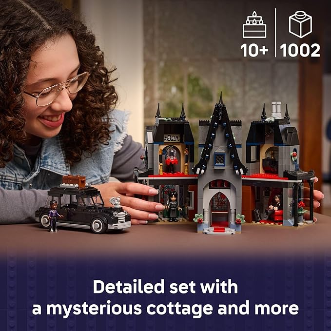 LEGO Wednesday Morticia’s Cottage Building Toy - Pretend Playset with Buildable Car for Kids, Ages 10+ - W/Morticia, Lurch, Bianca, & Wednesday Addams Minidolls - Gift Idea for Girls & Boys - 76786