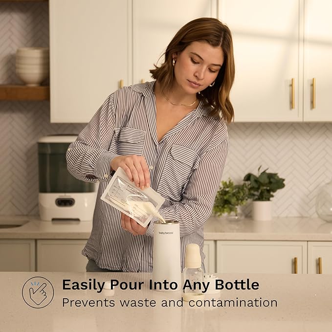 Baby Brezza Reusable Breastmilk Storage Bags, 10 Pack, Includes Filling Funnel