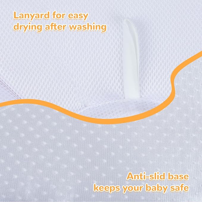 Flower Baby Bath Pad for Infant Bathtub Sink Flower Mat Tub Little Lotus - Petal Soft Supports Lounger Newborn Bathing Insert Seat Baby Essentials, Sunflower