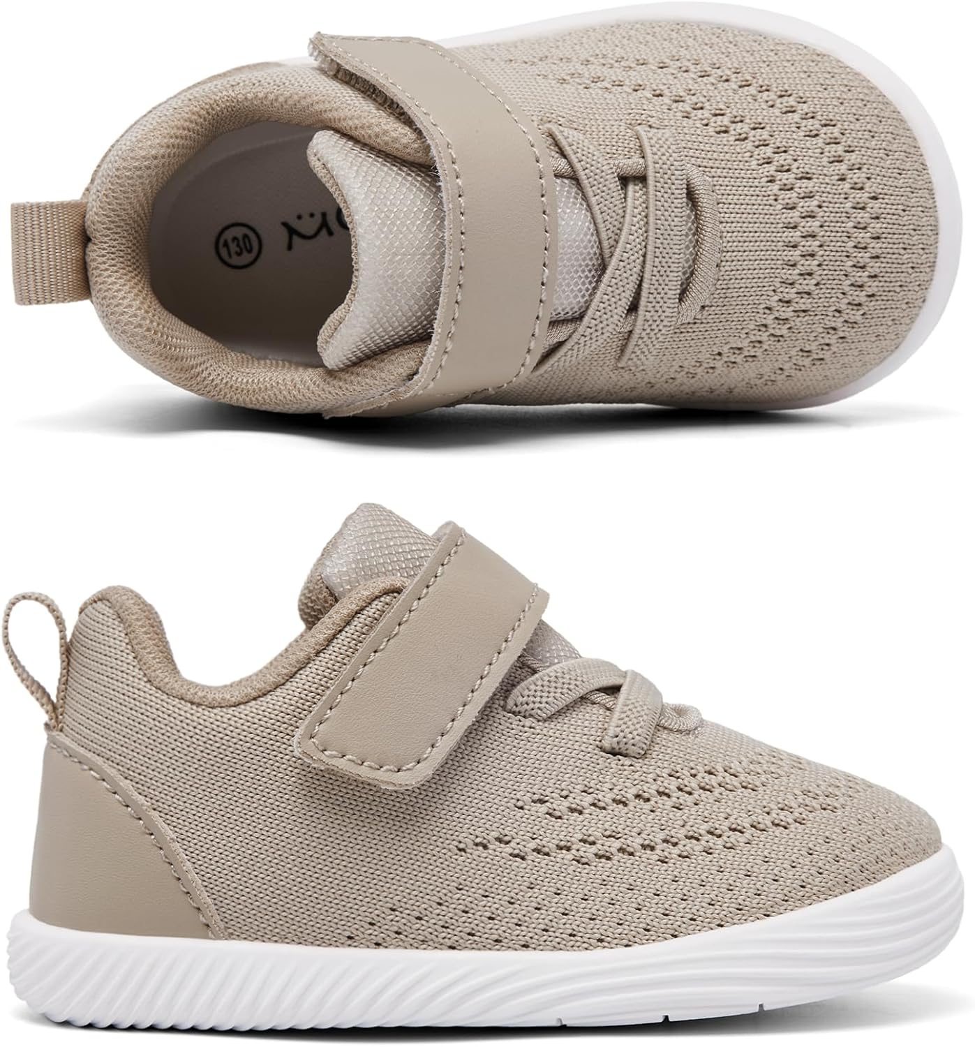 MORENDL Toddler Sneakers Baby Boys & Girls Barefoot Shoes Lightweight Breathable Walking Running Tennis Athletic Sport Shoes