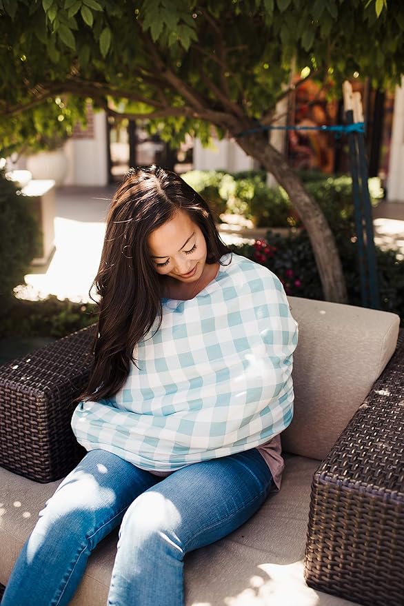 Lincoln Multi-Use Cover: Car Seat, Nursing & Stroller Cover - Stretchy Fabric, All-Season Use, Stylish Designs, Easy Access for Moms