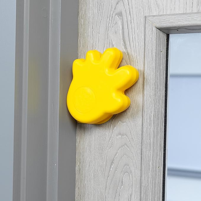 Happy Hands Anti Slam Child Door Safety Finger Trap Stoppers - 2 Pack … (Yellow)