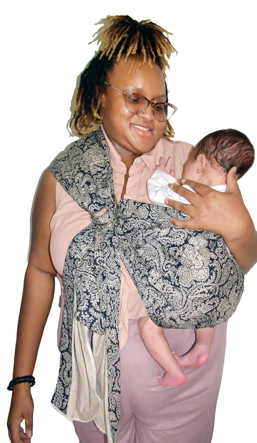 Lite-on-Shoulder Ring/Pouch Baby Sling Fish Tail