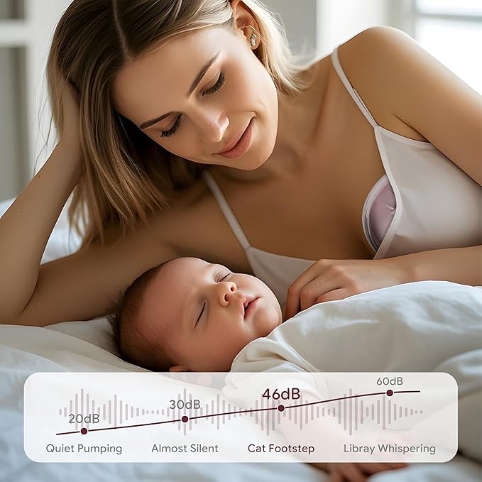 Breast Pump Hands Free, Smart Heated Base Promotes Milk Production, 40dB Quiet, Leak-Free Design, 4 Modes/12 Levels, 2Hr Cordless Wearable Breastfeeding Pump, 2 Pack Pink