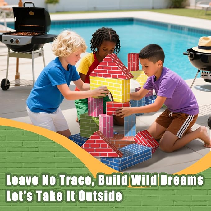 Cardboard Building Blocks for Kids 26pcs: Jumbo Gifts Heavy Duty Develop Creative Thinking Spatial Reasoning Easy to Assemble