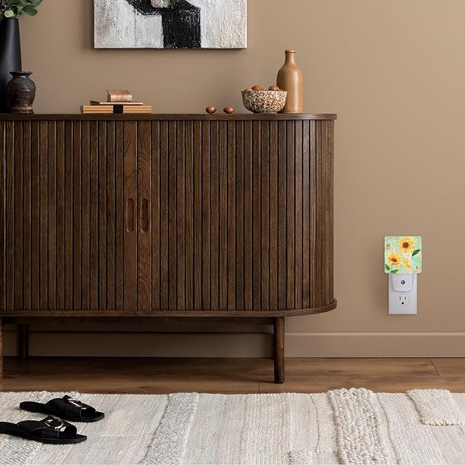 Vintage Sunflowers Night Light Plug into Wall,Butterfly Night Light with Dusk to Dawn Sensor Night Light for Kid Girls Boys Women Men Room Decor,Hallway,Kitchen,Bathroom,Nursery,Stairs