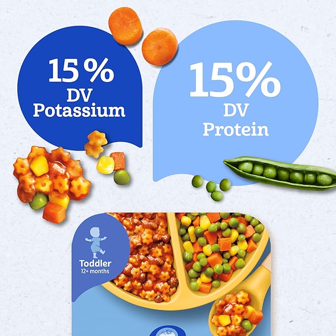 Gerber Toddler Food, Pasta Stars in Meat Sauce, Mealtime for Toddler, 8PK