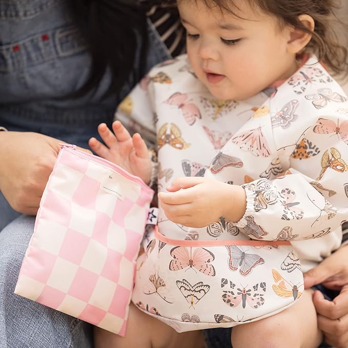 Tiny Twinkle Long Sleeve Bib for Babies & Toddlers – Waterproof Smock Bib for Eating – Machine Washable & Mess-Proof, Baby Feeding Essential & Shower Must-Have(Flutter, 2-4Y)