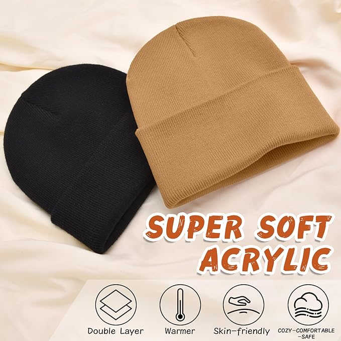 ZOORON Toddler Beanie Baby Beanies for Boys Girls Kids Winter Hats Children Knit Warm Caps 0-12years