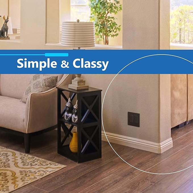 LIDER Matte Finish Decorator Switch Cover, Screwless Wall Plate, Mid-Size 2-Gang 4.88" x 4.92", Unbreakable Polycarbonate Thermoplastic, UL Listed, LSWP-32M-BR, Brown