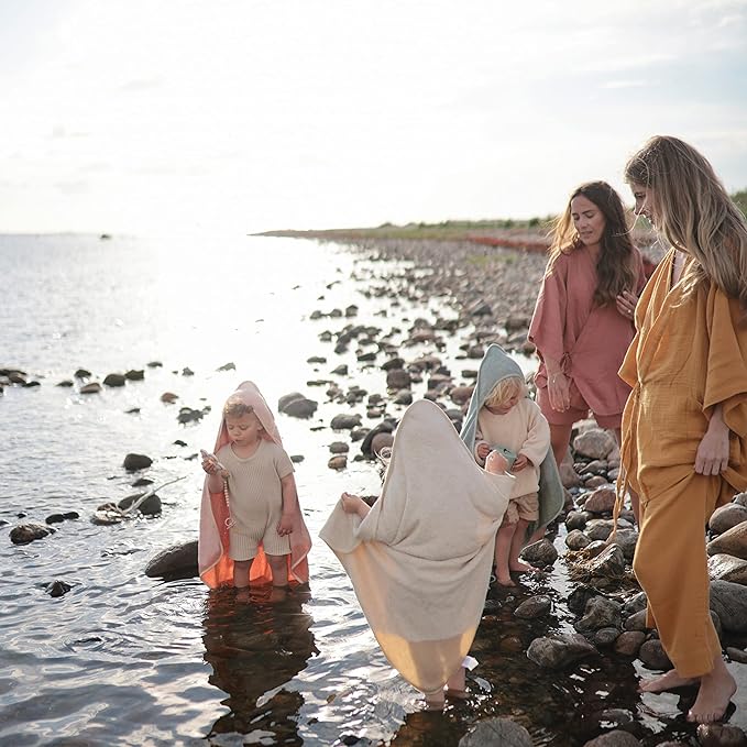 mushie Baby Hooded Towel | Organic Cotton (Fall Yellow)