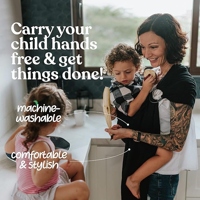 Nalakai Ring Sling Baby Carrier, Soft Linen Baby Sling, Baby Wrap, Comfort, Style, and Giving Back - Carry Your Little One with Love