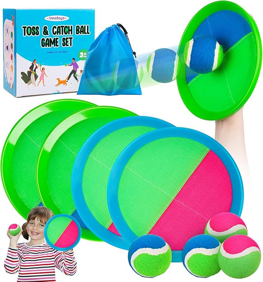 Toss and Catch Ball Game - Ideal Outdoor Beach, Pool & Yard Toy for Toddlers and Kids Ages 4, 5, 6, 7, 8+, Perfect for Boys Girls - Great Birthday Gift & Easter Basket Stuffer