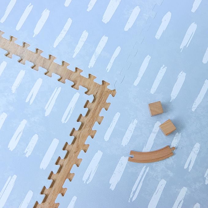 Baby Play Mat for Floor - Shoreline (4x6ft) - Premium EVA Foam Play Mat for Babies & Toddlers (Ages 0-5+) Non-Toxic Playmat for Tummy Time, Crawling & Playroom - Stylish & Comfortable