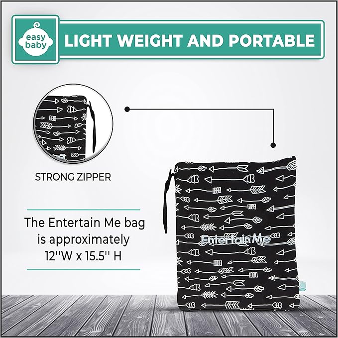 Easy Baby - Diaper, Bottle, and Supplies - Organizer Pouches and Changing Pad - Change, Feed, Dress, and Clean Me (8 Pack Brooklyn) | Organizing Packing Tote Cubes for Baby Items