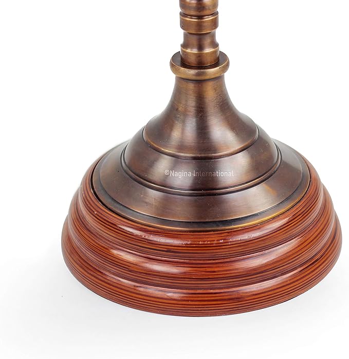 Nagina International Antique Vintage Zodiac Armillary Brass Sphere Globe Wooden Display | Pirate's Antique Ship Decor (XL, Antique Brass)