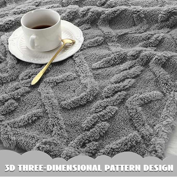 VitalCozy 4 Pcs Fluffy Baby Blanket Fleece 30" x 40" 3D for Boys Nursery Little Girl Infant or Newborn Receiving Swaddling Blankets(Dark Color)