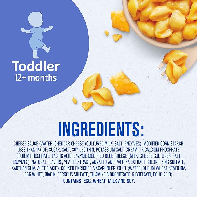 Gerber Mealtime for Toddler Pasta Shells & Cheese, 6 Ounce (Pack of 6)