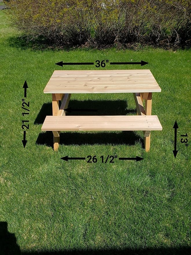 "Generic" Kids Picnic Table Made from Cedar Lumber (Redwood)