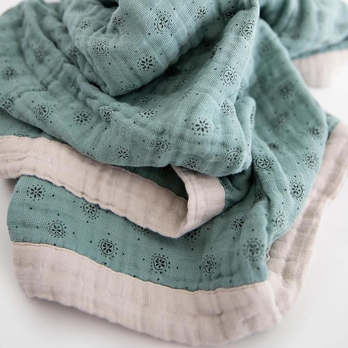 Little Unicorn Newborn Receiving Quilt | Ultra- Soft, Multi-Layered Muslin Fabric | Gift for Newborns & on-The-go (WallFlower)