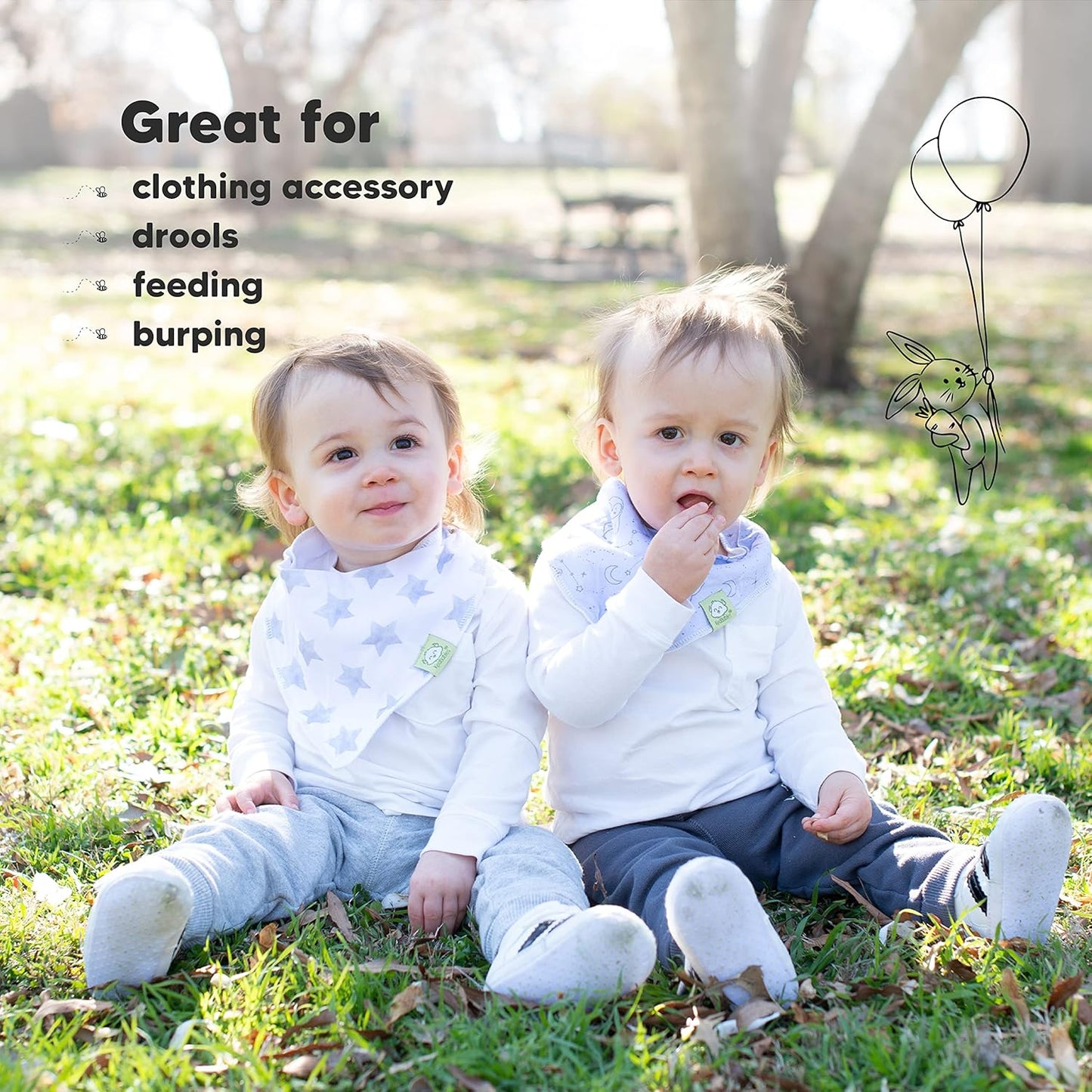 8-Pack Organic Baby Bandana Bibs for Boys, Girls - Super Absorbent Triangle Baby Bibs for Drooling and Teething Infant, 100% Cotton Extra Soft for Newborn, Infant 0-36 Months (Constellation)