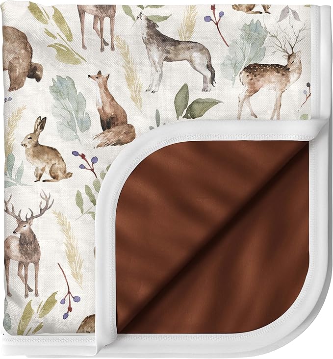 Pobibaby Soft Neutral Baby Blanket - Comfortable Premium Cotton Toddler Quilt, Ideal for Boys and Girls - Perfect Baby Boy, Baby Girl Toddler Blanket - Warm, Soft Baby Blankets (Wildlife Animal)