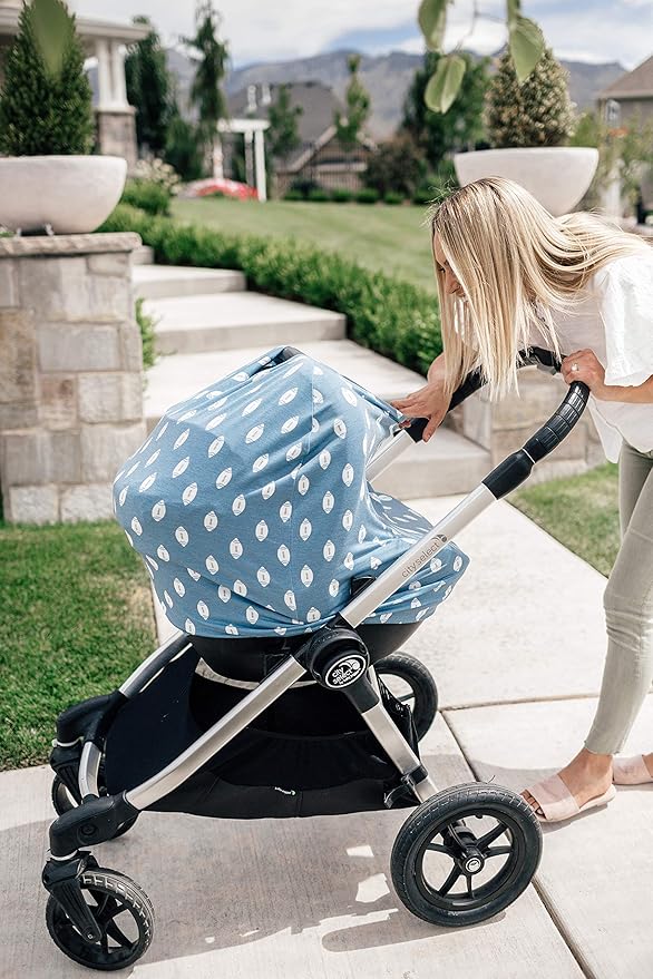 Baby Car Seat Cover Canopy and Nursing Cover Multi-Use Stretchy 5 in 1 Gift Quarterback by Copper Pearl