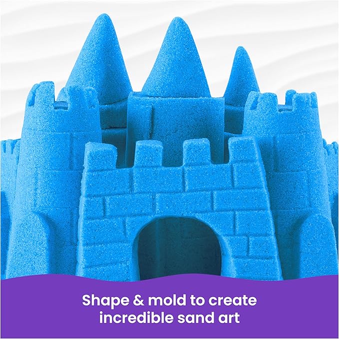 Kinetic Sand, 12-Pack Castle Containers (Amazon Exclusive), Multi-Color Play Sand for Party Favors, Goodie Bags, Sensory Toys for Kids Ages 3 and up
