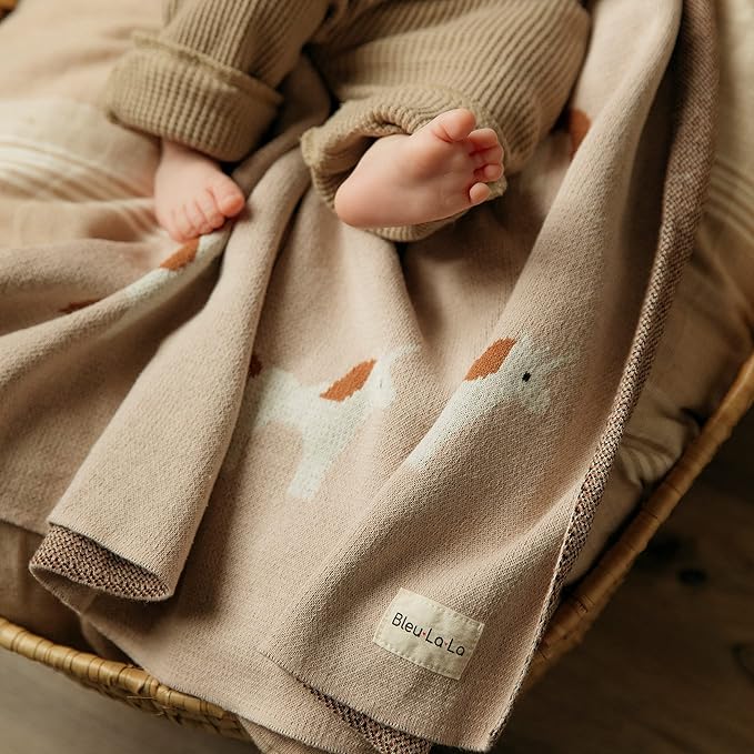 Cotton Baby Swaddle Blanket for Girls and Boys - Buttery Soft Cozy Receiving Swaddle Crib Stroller Blanket for Shower Gift Registry for Newborns, Infants, Toddlers (Unicorn - Grey)