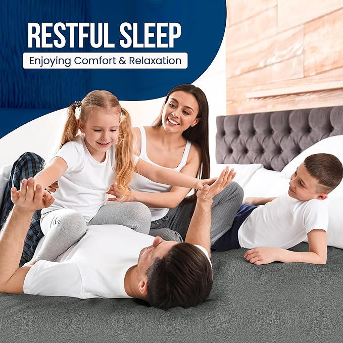 Utopia Bedding Waterproof Mattress Protector Full Size, Premium Terry Mattress Cover 200 GSM, Breathable, Fitted Style with Stretchable Pockets (Gray)