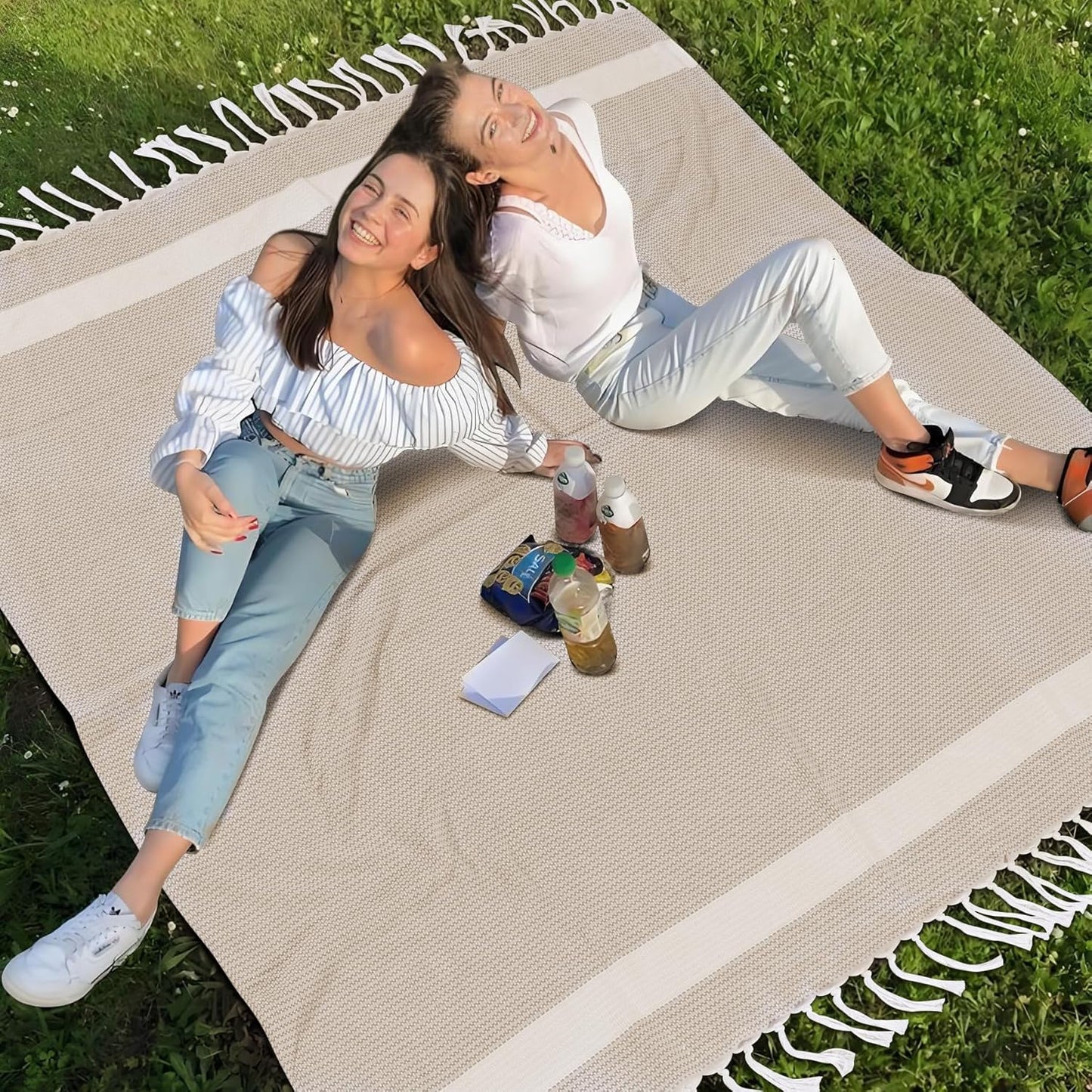 Jumbo Turkish Beach Towel Blanket Picnic Ourtdoor Mat Oversized Sandproof Fast Dry Thin Extra Large Xl Huge Linen Compact Organic Cotton Summer Vacation Gifts Travel Essential Cruise Ship Necessities