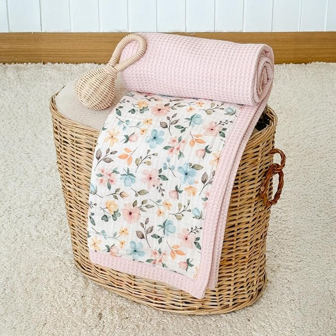 Personalized Baby Blanket with Name – Handmade 100% Organic Cotton Newborn Gift | Custom Knit Blanket for Boys, Girls, Kids & Baby Showers