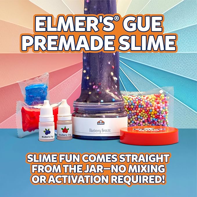Elmer's Color Wheel Slime Kit, Includes Elmer's Gue Premade Slime, Clay Color Pigments, Scents, Sheet Labels, 24 Piece Kit