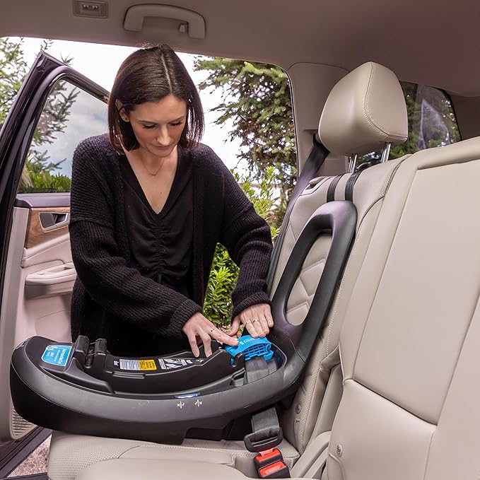 Diono LiteClik30 XT SafePlus Infant Car Seat and Base, Rear-Facing for Infants 4-30lbs, SafePlus Engineering, with Infant Insert, UPF 50+ Sunshade (Gray Glacier Frost)