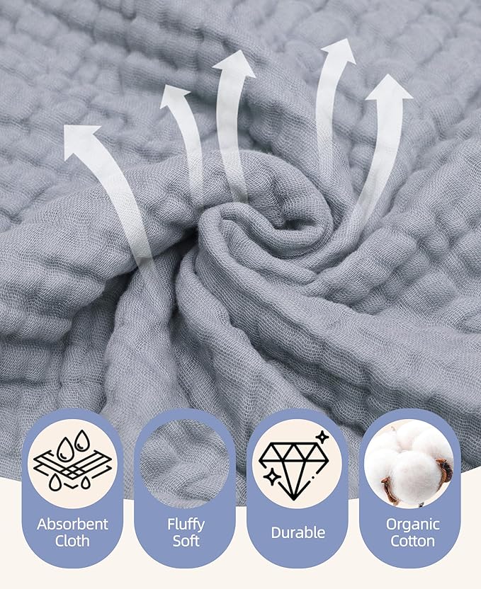 3-Pack Hooded Baby Towels for Newborn 100% Cotton Soft Babies Blanket Toddler and Kids Bath Towel Baby Essentials