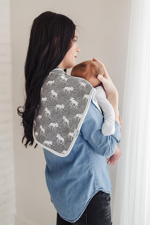 Copper Pearl Baby Burp Cloth Large 21''x10'' Size Premium Absorbent Triple Layer 3 Pack Gift Set for Boys “Scout Set