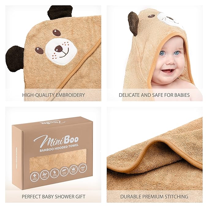Hooded Baby Towels for Newborn & Toddler - Super Soft Baby Bath Towels with Hood, Highly Absorbent Viscose Made from Bamboo Hooded Towel for Boys, Girls, Newborn Essentials.