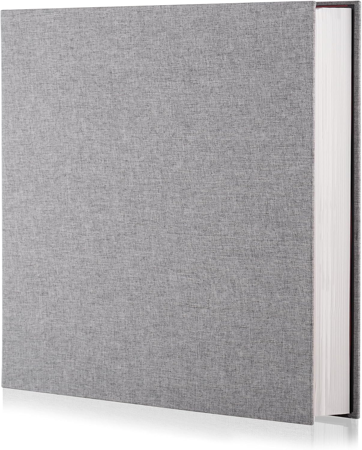 Photo Album Self Adhesive Scrapbook Album for 4×6 Pictures DIY Magnetic Linen Cover Album 30 Blank Pages for Family Wedding, Birthday, Christmas, Anniversary (Grey)