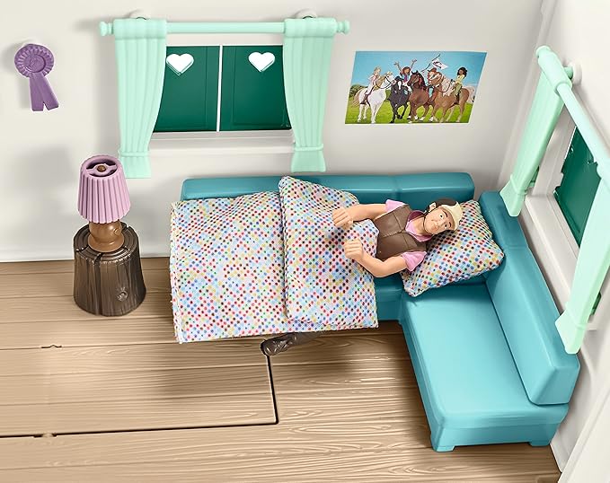 Schleich Horse Club, Horse Gifts for Girls and Boys, Camper for Secret Club Meetings Horse Set with Toy Horse Figurine, 43 Pieces, Ages 5+