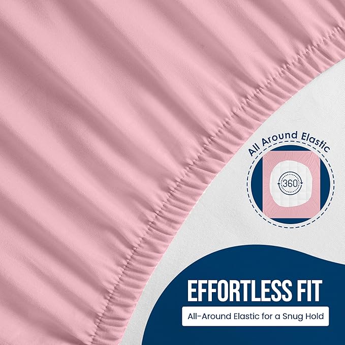 Utopia Bedding Waterproof Mattress Protector Twin Size, Premium Terry Mattress Cover 200 GSM, Breathable, Fitted Style with Stretchable Pockets (Pink)